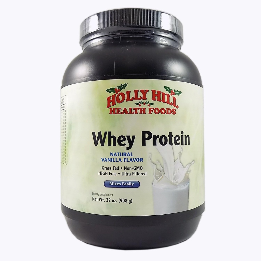 Holly Hill Health Foods, Whey Protein, Non GMO, Vanilla, 32 Ounces