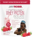 Jay Robb - Grass-Fed Whey Protein Isolate Powder, Outrageously Delicious, Strawberry, 11 Servings (12 oz)