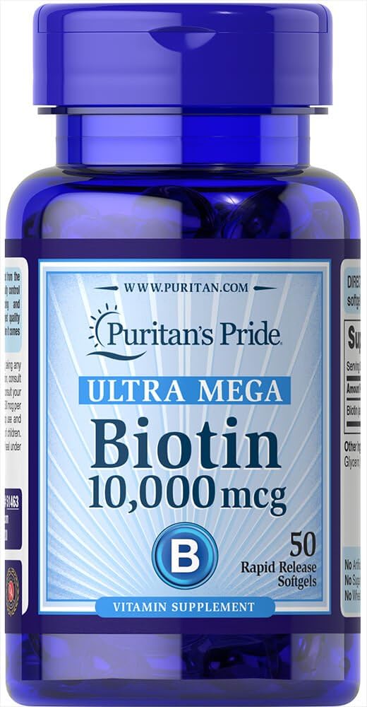 Puritan's Pride Ultra Mega Biotin 10000 Mcg 50 Count
