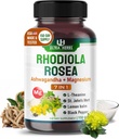 Rhodiola Rosea Supplement Enriched with Ashwagandha, Magnesium, L-Theanine, St. John's Wort, Lemon Balm - Support Mood, Sleeps Quality, and Mental Focus | 150 Capsules