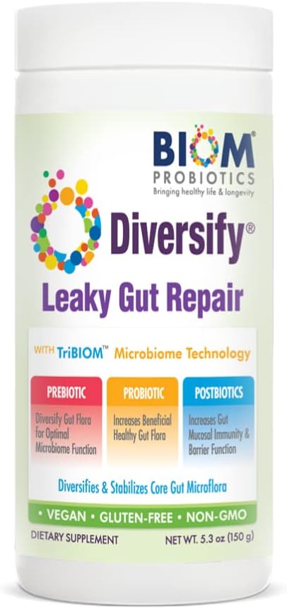 Diversify® Total Gut Health Human Milk Oligosaccharides with prebiotics + Resistant Starch. Precision Probiotic Formula to Help with Leaky Gut. Vegan, Non-GMO Gluten-Free (1 Unit)