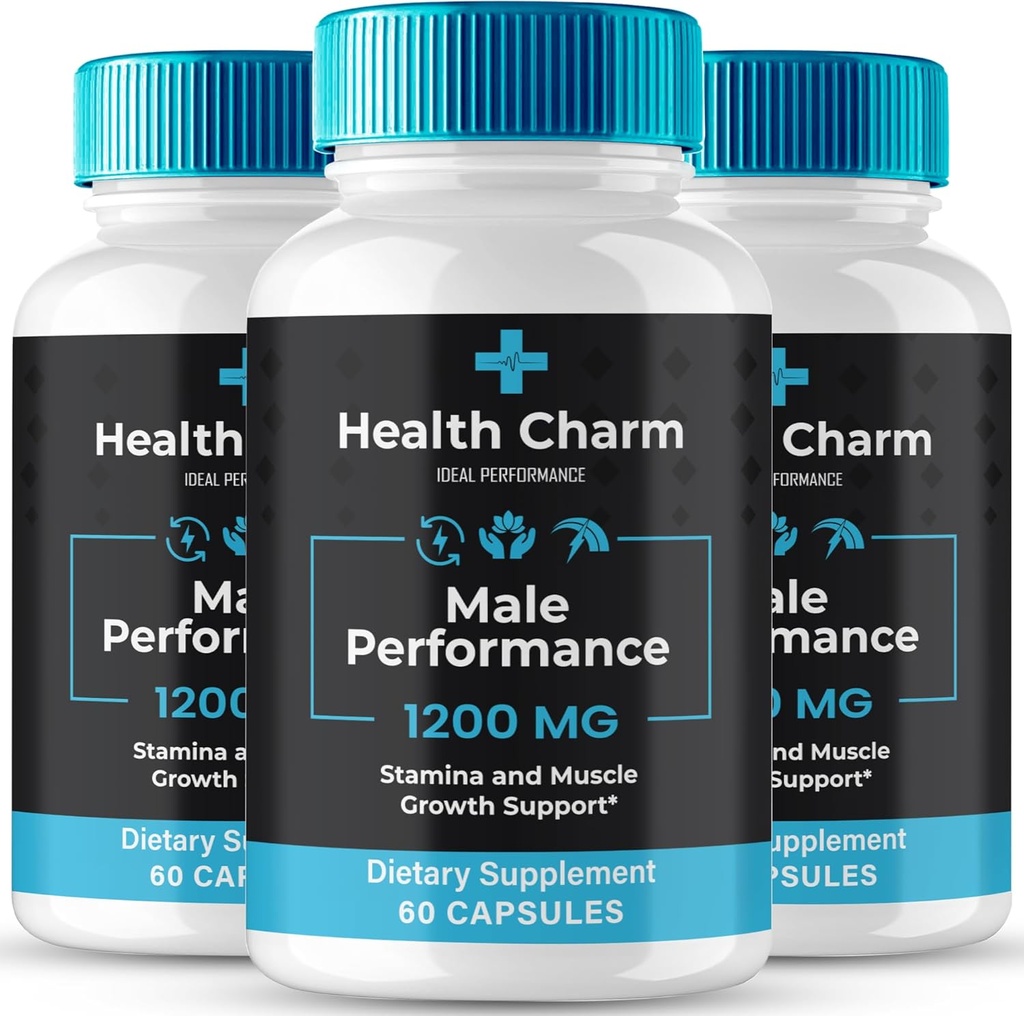 Health Charm, Health Charm Pills, Health Charm Capsules, Official Health Charm for Men Capsules, Health Charm Supplement Support, HealthCharm All Natural Pastillas, 180 Capsules for 3 Months