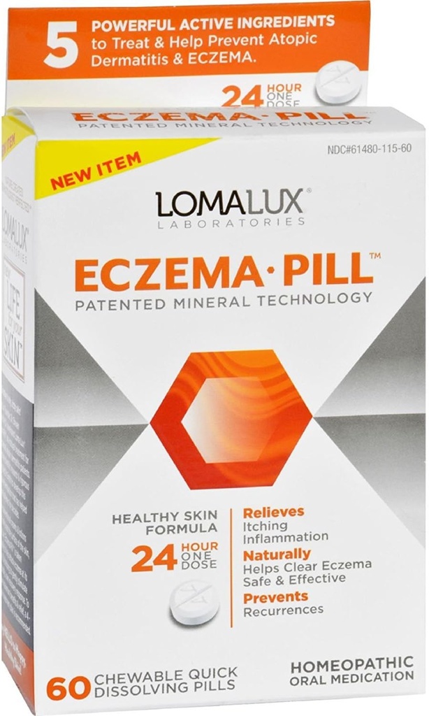 Loma Lux Laboratories Acne Eczema - Chewable - Quick Dissolving - 60 Count