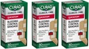 Curad Quickstop Flex-Fabric Bandages, Quickstop Bleeding Control Technology, Assorted Sizes, 30 Count (Pack of 3)