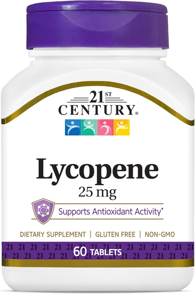 21st Century Lycopene 25 mg Tablets, 60 Count (22400)