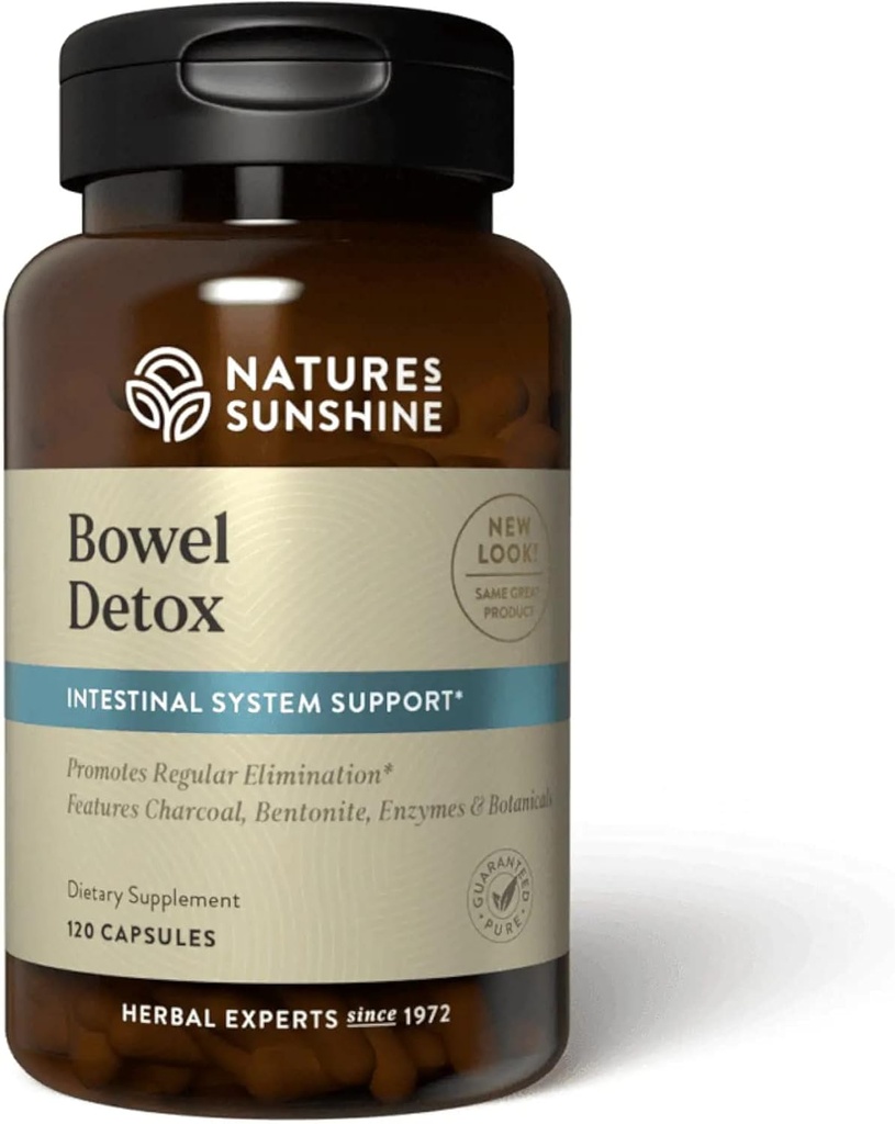 Nature's Sunshine Bowel Detox, 120 Capsules | Colon Cleanse Detox Supplement to Promote Regular Elimination and Cleansing of the Digestive System