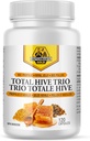 Dutchman's Gold Total Hive Trio Capsules - 120 Veg Caps Approximately 30-60 Servings - Bee Pollen Royal Jelly & Propolis Supplement - Superfoods for Antioxidant Immune Support - Natural Honey Mix