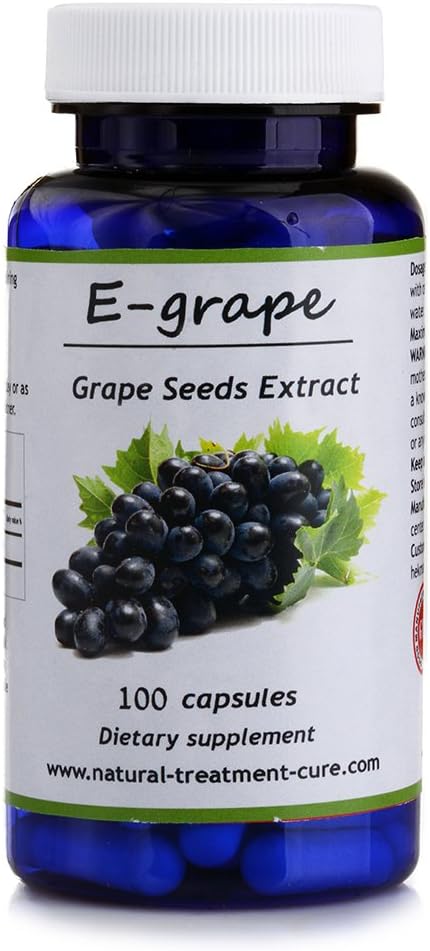 Hekma Center Pure Extract of Grape Seed - Vitis Vinifera - 100 Capsules - Vegan