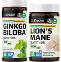 BIO KRAUTER Ginkgo Biloba 90 Gummies & Lion's Mane 60 Gummies