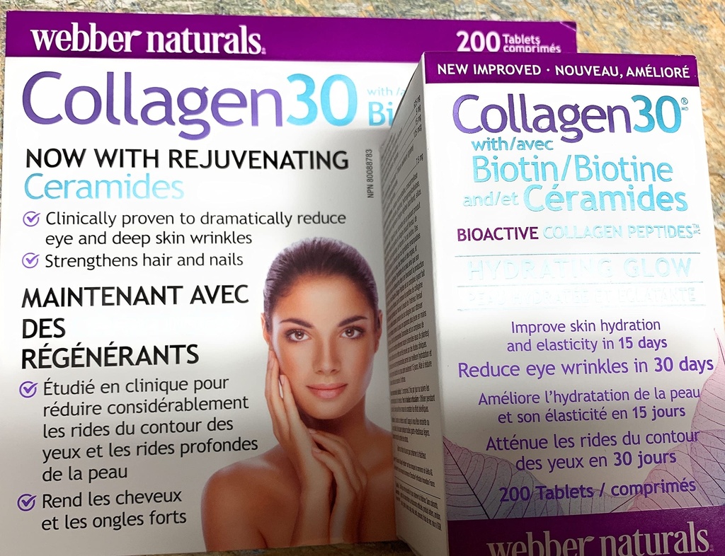 Webber Naturals Collagen 30 with Biotin and Ceramides, 200 Tablets