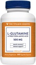 The Vitamin Shoppe L-Glutamine 500MG, A Free Form Amino Acid, Supports Muscle Recovery & Immune Health (300 Capsules)