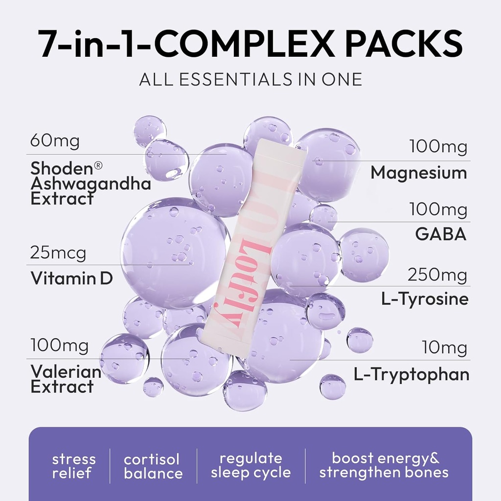 JustCalm Powdered Drink Mix – Stress Relief Balanced Cortisol Levels Relaxation & Better Sleep – With Magnesium, Vitamin D, Valerian Root, Tyrosine, GABA & Shoden® Ashwagandha – Non-GMO – 10 Ct