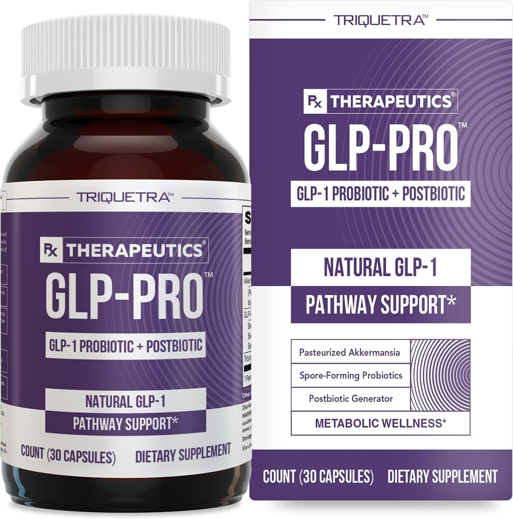 GLP-Pro™: Probiotic & Postbiotic Blend for Natural GLP-1 Support — Akkermansia MucT™, ButyraGen® Butyrate Generator & Spore Bacillus — Healthy Appetite, SCFA & Metabolic Balance — 30 Count