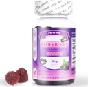 Elderberry Gummies Sambucus with Vitamin C Immune Support Supplement for Women and Men,Elderberry Flavor Gummy,30 Day Supply - 60 Count