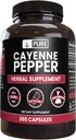 PURE ORIGINAL INGREDIENTS Cayenne Pepper (365 Capsules) No Magnesium Or Rice Fillers, Pure, Lab Verified