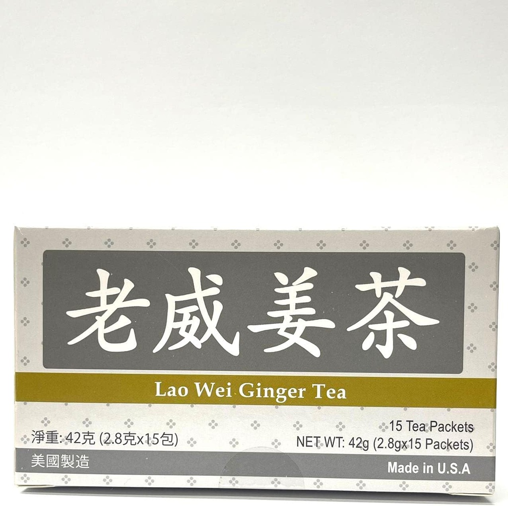 Ginger Tea Herbal Supplement Helps for Control Inflammation & Reduce Nausea, Increase Energy & Antioxidant Level 15 Bags Made in USA