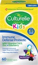 Culturelle Immune Defense Probiotic with Vitamin C, Vitamin D and Zinc + Elderberry, Non-GMO, 4-in-1 Immune Support for Kids Ages 3+*, Mixed Berry Chewables, 60 Count