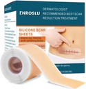 Upgrade Silicone Scar Sheets (1.6" x 120"- 3 Meter), Medical Grade Silicone Scar Tape, Scar Removal Strips for Acne, Burn Scars C-Section & Keloid Surgery Scars Sheets Treatment Sheets