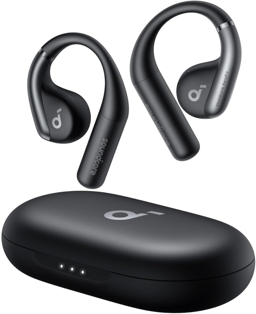Soundcore by Anker, AeroFit Open-Ear Headphones, Ultra Comfort, Snug Fit, Ergonomic Ear Hook, Balanced Sound, IPX7 Waterproof, 42H Playtime,Small-Ear Friendly,App Control,Clear Calls,Wireless Earbuds