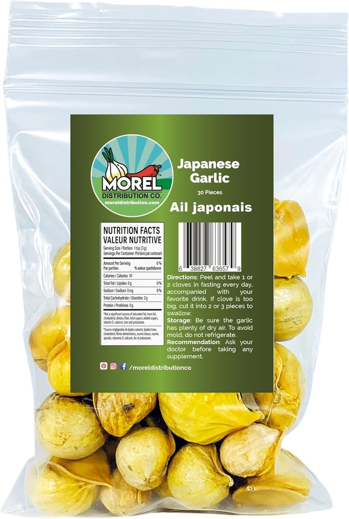 Japanese Garlic//AJO Japones (100% Natural!!) Choose Your Count per Bag: (30-60-130-150-250-400) (30)