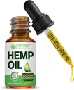 NATURE'S BENEFICIALS Organic Hemp Oil Extract Drops 3000mg - Ultra Premium, Soothes Discomfort, Joint Support, Sleep Aid, Omega Fatty Acids 3 6 9, Non-GMO
