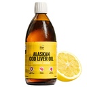 On Target Living Alaskan Cod Liver Oil Liquid | Organic Lemon Flavor 16.67 oz | Line Caught in The USA | Naturally Occurring Vitamin D | Rich in Omega 3 DHA/EPA | Non-GMO Project Certified