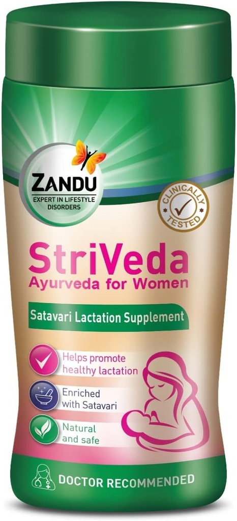 BHM StriVeda Satavari Lactation Supplement for Increasing Breast Milk Supply, 210 g, Doctor Recommended, Natural and Safe