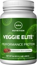 MRM Nutrition Veggie Elite Performance Protein | Cinnamon Bun Flavored| Plant-Based Protein| Easy to Digest | with BCAAs| Vegan + Gluten-Free | Clinically Tested| Digestive enzymes | 30 Servings