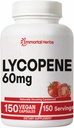 Lycopene Supplement for Men 60mg, 150 Capsules, Natural Tomato Extract Powder for Skin, Heart & Immune Support, 100% Veg Lycopene Complex, Non-GMO and Gluten Free Carotenoid Supplement