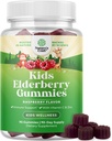 Natures Craft Sambucus Elderberry Gummies for Kids Health - Delicious Black Elderberry Gummies with Zinc and Vitamin C for Kids Immune Support - Gelatin and Gluten Free Non-GMO Immunity Support 90