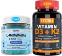 Vitamin D3 20,000 IU + K2(MK7) 200mcg, L-MethylFolate 15mg & Methyl B12 Gummies