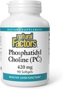 Natural Factors - Phosphatidyl Choline (PC) 420mg, Supports Healthy Liver Function, 90 Soft Gels