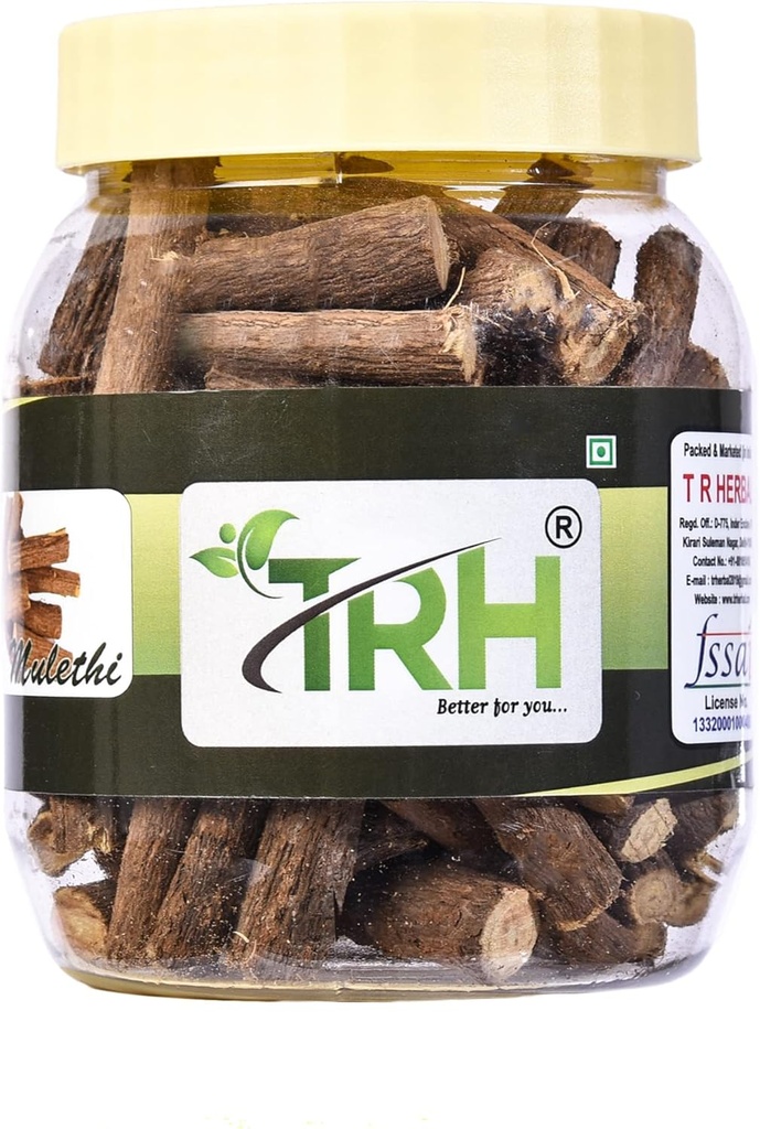 TRH Mulethi Root Stick|Mulethi Liquorice|Glycyrrhiza glabra|mulethi for Body, Skin, and Hair (200 gm) Pack of (1 x 200gm)