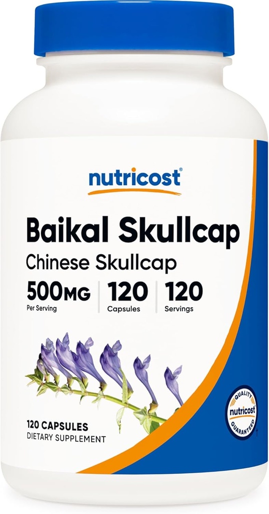 Nutricost Baikal Skullcap 500mg, 120 Vegetarian Capsules - Non-GMO, Gluten Free