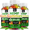 (3 Pack) High Potency Hemp Gummies 600,000 Extra Strength - Stress, Sleep, Mood, Calming, Focus, Relaxation Supplements, 100% Natural Hemp Oil Extract Infused Gummies, Vegan, Non-GMO, Gluten-Free