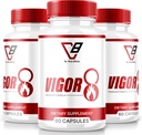 NutraRize (3 Pack) Vigor 8 for Men, Vigor 8 Pills Male Enhancing Formula, Vigor Eight Supplement Capsules Test Boost, Vigor8 Stamina Booster Reviews Horny Goat Weed Tongkat Ali (180 Capsules)