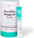 Premama Fertility Support for Her Powder Packets, Multivitamin Supplement To Support Normal Ovulatory Function and Egg Quality, Gluten-Free, Vegan, Unflavored, 28 Single-Serve Packets