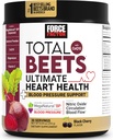 Force Factor Total Beets Ultimate Heart Health Blood Pressure Support with CoQ10, Beet Root Powder, Grape Seed Extract, Blood Pressure Supplement for Circulation, Black Cherry, 30 Servings