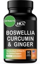 Boswellia Curcumin Ginger Extracts Supplement – Strong 95% Curcuminoids Natural Support Pills for Mobility & Flexibility – Extra Strength Boswelia with Turmeric Curcumin Organic Ginger Supplement
