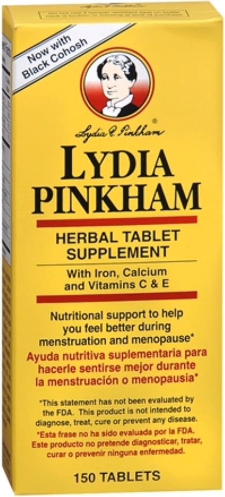 Lydia Pinkham Herbal Tablet Supplement 150 Tablets (Pack of 4)