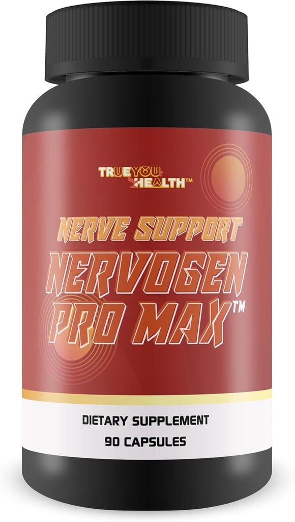 Nerve Support Nervogen Pro Max - Premium Nerve Health Support Formula - Support Reduced Swelling to Help Soothe Nerve Discomfort - Vitamin C, Vitamin D, Turmeric - Promote Optimal Blood Flow