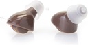 Hearing Aid w/Rechargeable Carrying Case & Extra Ear Tips (Brown)