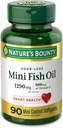 Nature’s Bounty Mini Fish Oil, 1290mg, 900mg of Omega-3, 90 Softgels