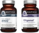 Quality of Life Kinoko Platinum AHCC 750 mg and Oligonol Lychee Extract - for Immune Support, Healthy Aging