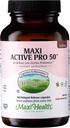 Maxi Health Probiotic Plus Ultimate Prebiotic Advanced Live Probiotics Formula - 50 Billion Live Active Probiotic - 15 Strains - Ultra Protection - Active Pro-50-60 Count
