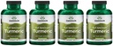 Swanson Full Spectrum Turmeric (Curcumin) - Joint Health, Digestion, Heart Health & Liver Support Supplement - Curcuma Longa Formula Promoting Memory Support - (240 Capsules) 4 Pack
