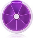 Creative Portable Mini 7 Day Weekly Circular Shape Rotary Cute Fruit Style Pill Storage Case Box (Purple)
