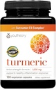 Youtheory Turmeric Extra Strength - 1,000 mg Turmeric Supplement - with 10 mg Black Pepper - Curcumin Joint Support* - Soy, Dairy & Gluten Free - 180 Vegetarian Capsules