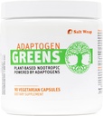 SaltWrap Adaptogen Greens - Mind-Body Resilience Formula - Caffeine-Free Nootropic for Stress, Focus, and Cognitive Performance - 90 Capsules
