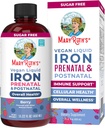 MaryRuth Organics | Liquid Iron Supplement Prenatal & Postnatal for Pregnant & Lactating | Iron Deficiency | Immune Support | Sugar/Gluten Free | Vegan | Non-GMO | 15.22 Fl Oz
